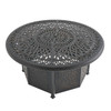 Roma Black Gold Cast Aluminum 52 in. D Gas Fire Pit Table