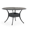 Roma Black Gold Cast Aluminum with Cushions 5 Piece Dining Set + 48 in. D Table