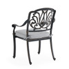 Roma Black Gold Cast Aluminum with Cushion Dining Chair