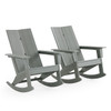 Newport Polymer 2 Piece Set Modern Adirondack Rockers