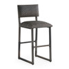 Venice Silver Oak Outdoor Wicker 3 Piece Bar Set with Armless Barstools + 54 x 27 in. Party Table