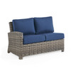 Sonoma Husk Outdoor Wicker with Cushions 8 Piece Sectional + 32 in. Sq. Coffee Table