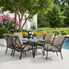 Key West Rustic Bronze Aluminum with Cushions 7 Piece Dining Set + 70 x 40 in. Table