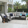 Rio Silver Oak Outdoor Wicker with Cushions 3 Piece Sectional
