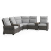 Rio Silver Oak Outdoor Wicker with Cushions 3 Piece Sectional