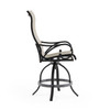 Key West Rustic Bronze Aluminum with Sling Swivel Gathering Height Chair