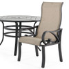 Key West Rustic Bronze Aluminum with Sling 5 Piece Dining Set + 48 in. D Table