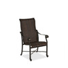 Florence Midnight Gold Cast Aluminum and Chestnut Outdoor Wicker Dining Chair
