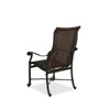 Florence Midnight Gold Cast Aluminum and Chestnut Outdoor Wicker Dining Chair