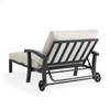 Fairmont Rustic Bronze Aluminum with Cushions Double Chaise Lounge