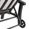 Fairmont Rustic Bronze Aluminum with Cushions Double Chaise Lounge