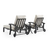 Fairmont Rustic Bronze Aluminum with Cushions 3 Piece Chaise Lounge Set + 24 in. D End Table