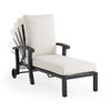 Fairmont Rustic Bronze Aluminum with Cushions 3 Piece Chaise Lounge Set + 24 in. D End Table