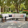 Fairmont Rustic Bronze Aluminum with Cushions 4 Piece Sectional