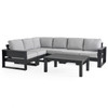 Montauk Polymer with Cushions 7 Piece Modular Sectional + 48 x 32 in. Coffee Table