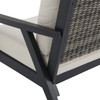 Nantucket Black Polymer and Wicker with Cushions Loveseat