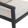 Nantucket Black Polymer and Wicker with Cushions Sofa