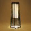 19.7 in. Black Wicker Solar Lamp
