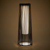 23.6 in. Black Wicker Solar Lamp