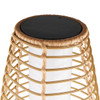 28.7 in. Natural Wicker Solar Lamp