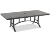 Hill Country Aged Bronze Aluminum and Jockey Red Cushion 7 Pc. Dining Set with 84 x 42 in. Table