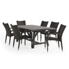 Fairmont Espresso Outdoor Wicker 7 Piece Dining Set + 70 X 40 in. Table