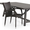 Fairmont Espresso Wicker and Aluminum 9 Piece Dining Set + 100 x 40 in. Table