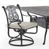 Naples Aged Bronze Cast Aluminum with Cushions 7 Piece Combo Dining Set + 84 x 42 in. Table