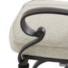 Naples Aged Bronze Cast Aluminum Swivel Bar Stool with Cushion