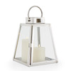 Tapered Prism Lantern, Stainless Steel - 12 in