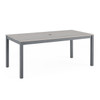 Sonoma Husk Outdoor Wicker with Cushions 3 Piece Sofa Group + 65 x 33 in. Duraboard Lounge Height Coffee Table