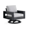 Montauk Polymer with Cushions 6 Piece Modular Swivel Sofa Group + 48 x 32 in. Coffee Table