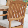Eastchester Teak with Cushions 7 Piece Dining Set + Balencia 84 x 40 in. Table