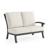 Fairmont Rustic Bronze Aluminum 4-Piece Outdoor Sectional with Cushions and Fire Pit, 54 in. Diameter