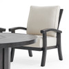 Fairmont Rustic Bronze Aluminum 4-Piece Outdoor Sofa Set with Cushions and Fire Pit Table, 54 in. Diameter