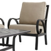 Key West Rustic Bronze Aluminum with Cushions 4 Piece Sofa Group + 48 x 26 in. Coffee Table