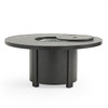 Fairmont Rustic Bronze Aluminum Round Gas Fire Pit, 54 in. Diameter