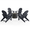 Lakeside 5-Piece Adirondack Chair Set wih 28 in. Smokeless Fire Pit