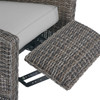 Rio Silver Oak Outdoor Wicker with Cozy Ash Cushions Recliner