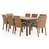 Sonoma Natural Outdoor Wicker 9-Piece Dining Set with Cushions and 84 x 40 in. Table