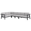 St. Lucia Midnight Aluminum with Cushions 5 Piece Sectional