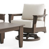 Savannah Mocha Polymer with Cushions 4 Piece Swivel Sofa Group + 48 x 32 in. Coffee Table