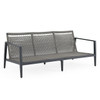 Portofino Husk Midnight Aluminum with Cushions Sofa