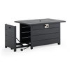 Carmel Midnight Aluminum 44 x 28 in. Rectangular Fire Pit Table