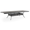 Roma Black Gold Cast Aluminum with Cushions 9 Piece Dining Set + 84-132 x 48 in. Double Extension Table