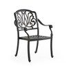 Roma Black Gold Cast Aluminum with Cushions 9 Piece Dining Set + 84-132 x 48 in. Double Extension Table