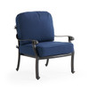 Roma Black Gold Cast Aluminum with Cushions Club Chair