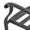 Roma Black Gold Cast Aluminum with Cushions Loveseat