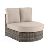 San Lucas Outdoor Wicker with Cushions 4 Piece Cuddle Beds Contour Sectional Group