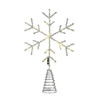 14.5 in. Silver Tree Top Snowflake Decoration LED Dual, 30 Lights